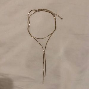 Gold choker necklace combination